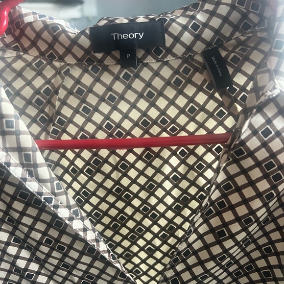 Theory blues Brown and light angle blouse - Picture 2 of 7